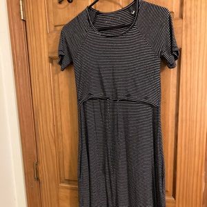 Women's Latched Mama drawstring midi dress